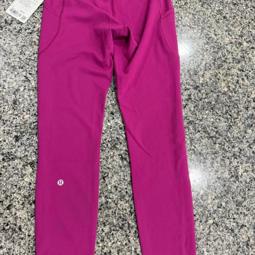 NWT lululemon invigorate‎ high rise 25" magenta purple